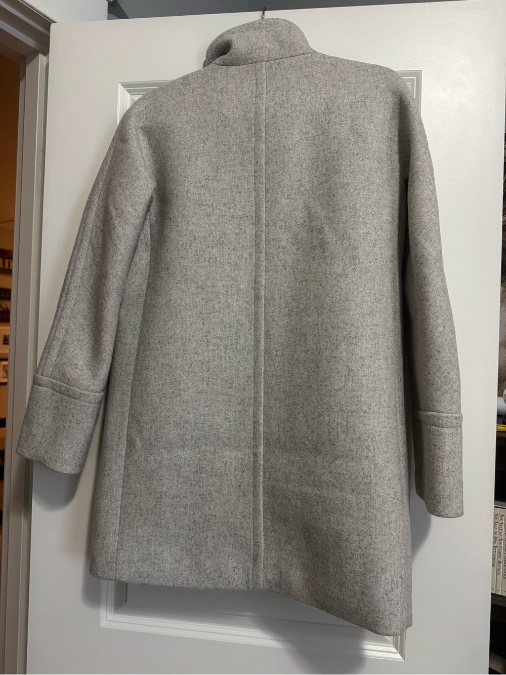 J. Crew Light Gray Wool-Blend Stand Collar Pea Coat - Picture 3 of 5